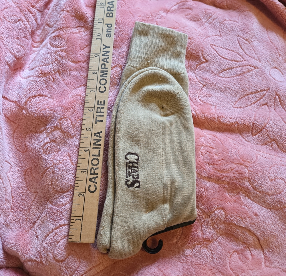 Chaps Beige Crew Socks with Logo